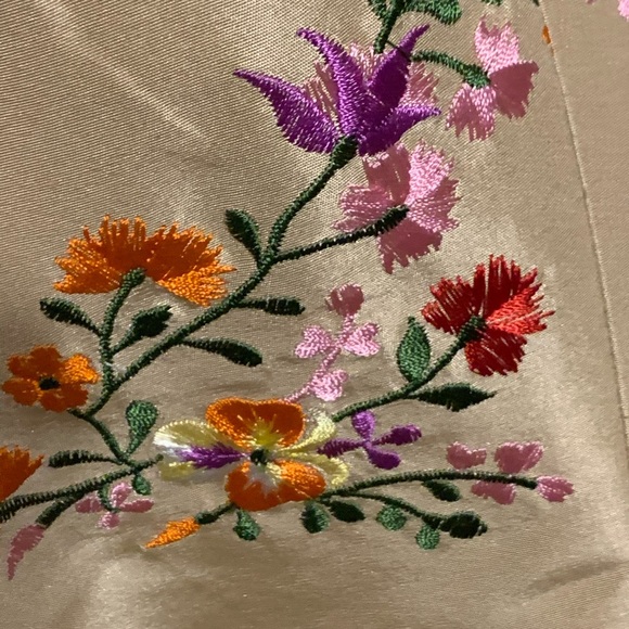 SOLD !! 
 Sz 6 embroidered noviello-bloom 100% silk skirts set - Picture 6 of 15